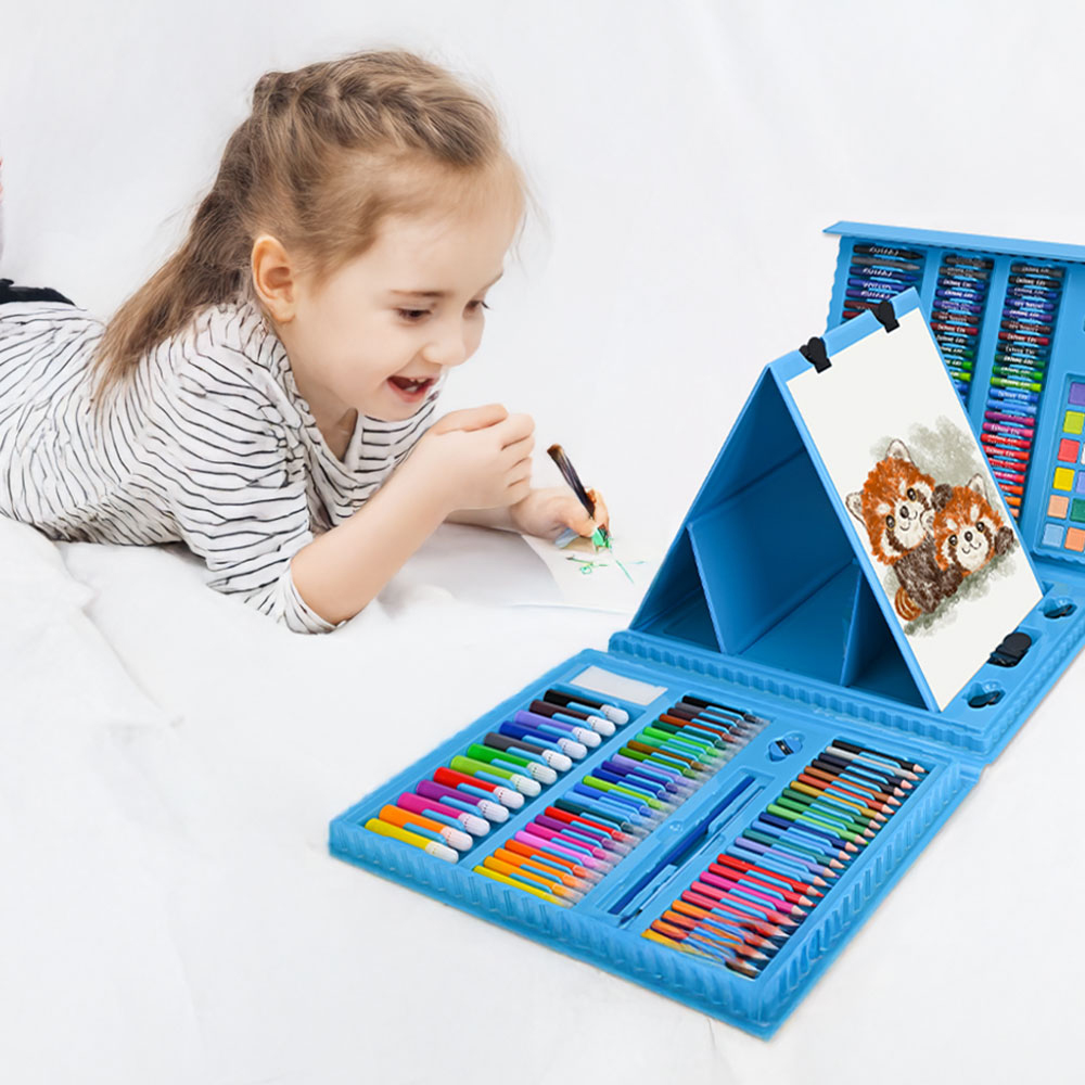 Tommy Toys 208 Piece Kids Blue Drawing and Painting Super Mega Art Set Image 2