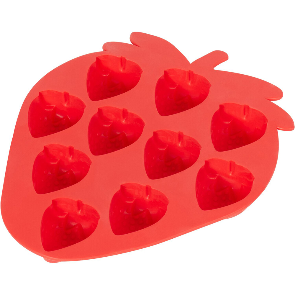 Strawberry Ice Cube Tray - Red Image 1
