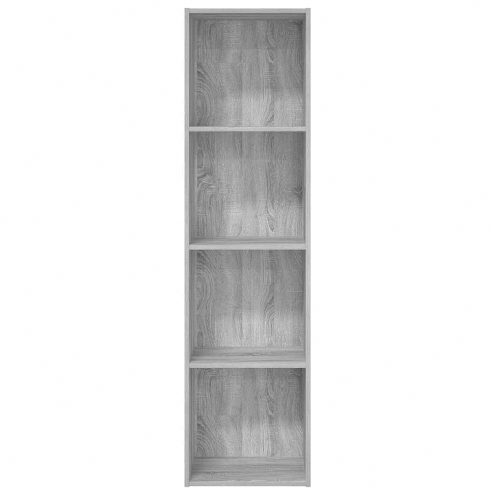vidaXL 4 Shelf Grey Sonoma Bookcase Image 5