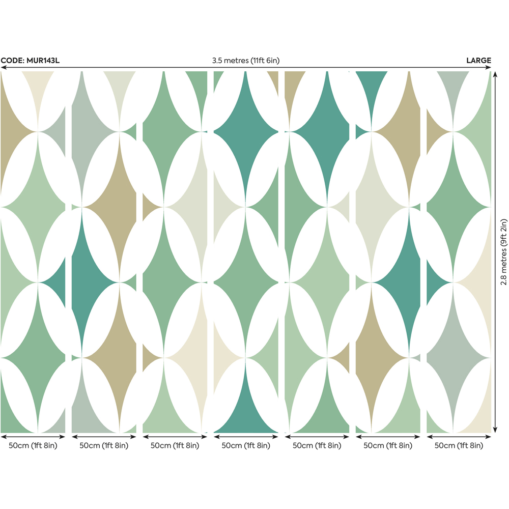 Origin Murals Green Formation Green Wall Mural Image 4