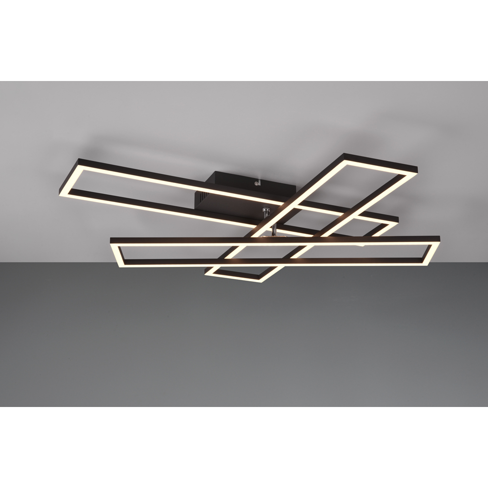 TRIO Corso Matt Black LED Ceiling Light Image 2