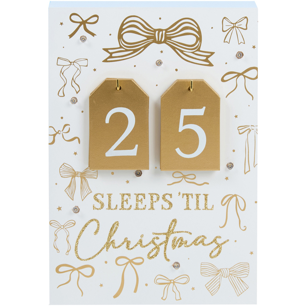 Sleeps Til Christmas Bow LED Advent Image 3