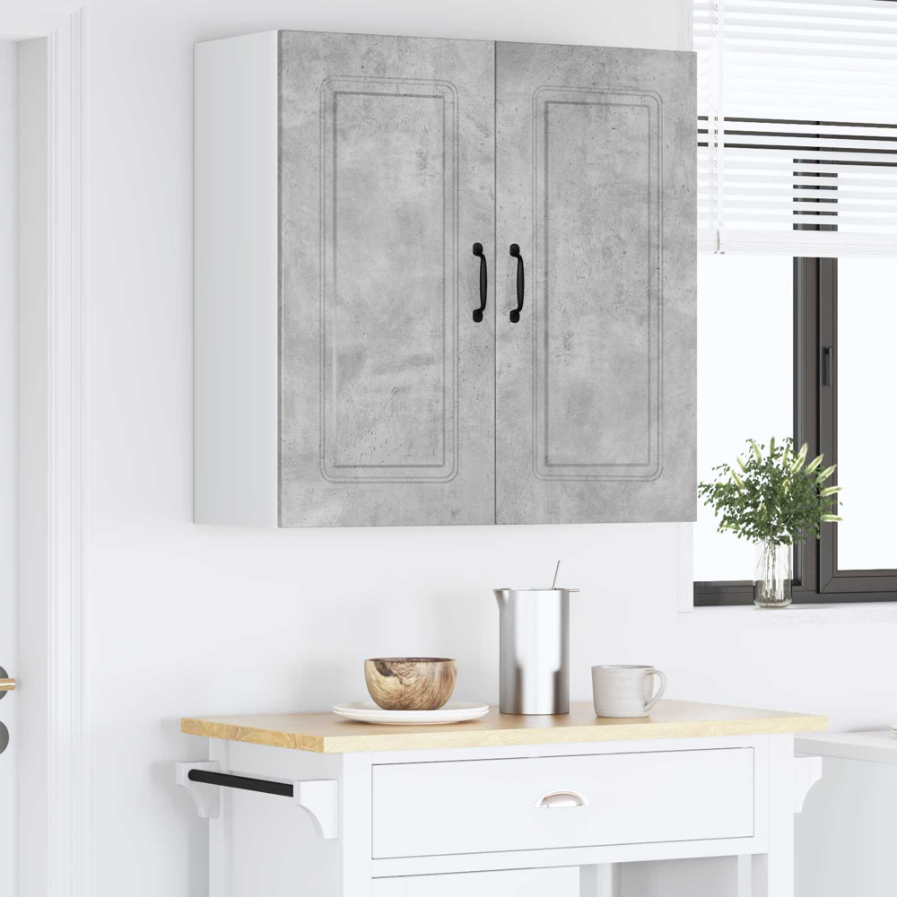 vidaXL Kalmar 2 Door Concrete Grey Wall Kitchen Cabinet Image 9