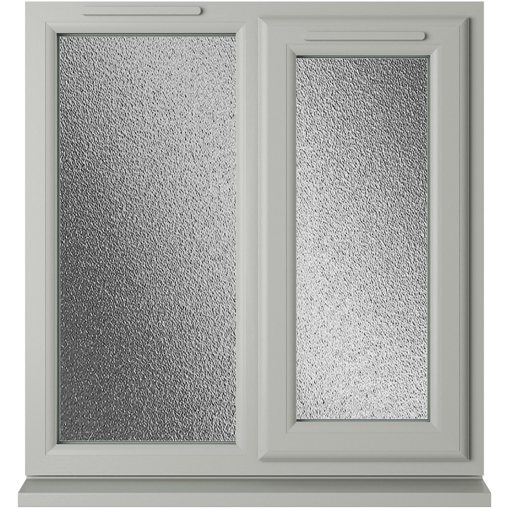 Crystal Agate and White RH Side Hung Next to a Fixed Obscure Double Glazed Window 905 x 965mm Image 1