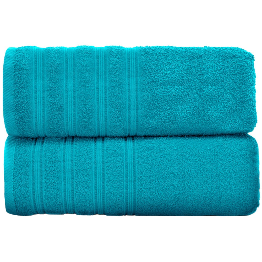 Velosso Hampi Cotton Teal Bath Towel Set of 2 Image 1