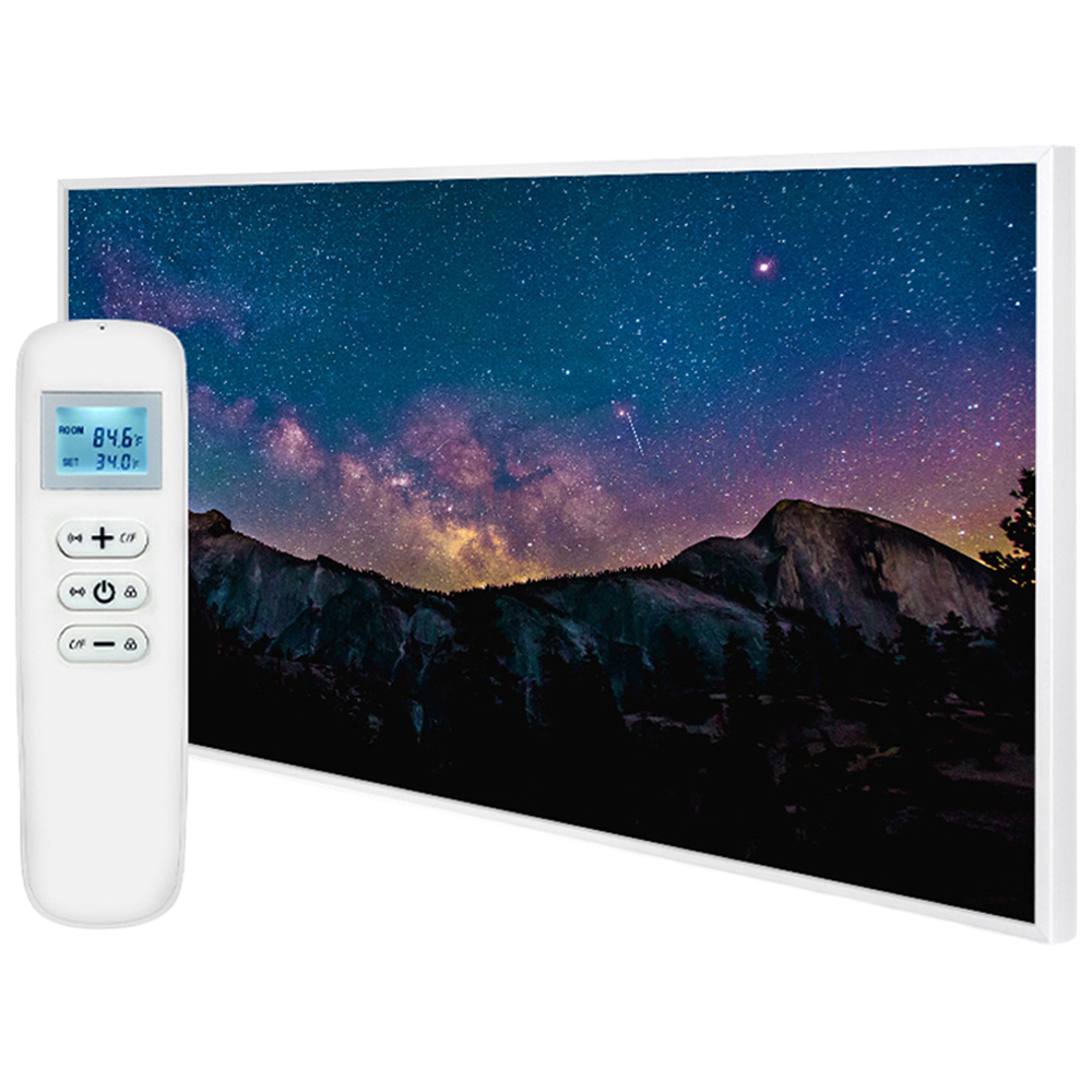 Mirrorstone Nexus Milky Way Image Wi-Fi Infrared Heating Panel 580W 595 x 995mm Image 1