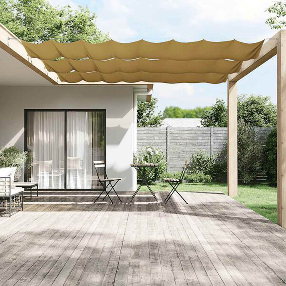 vidaXL Beige Oxford Fabric Vertical Awning 1.4 x 8m Image 1