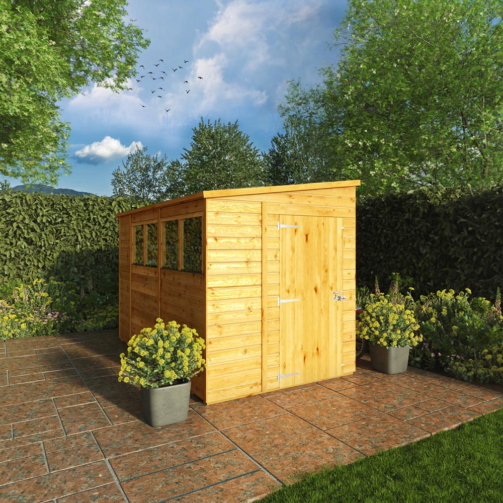 Mercia Woodsman 10 x 6ft Shiplap Glass Pent Shed Image 2