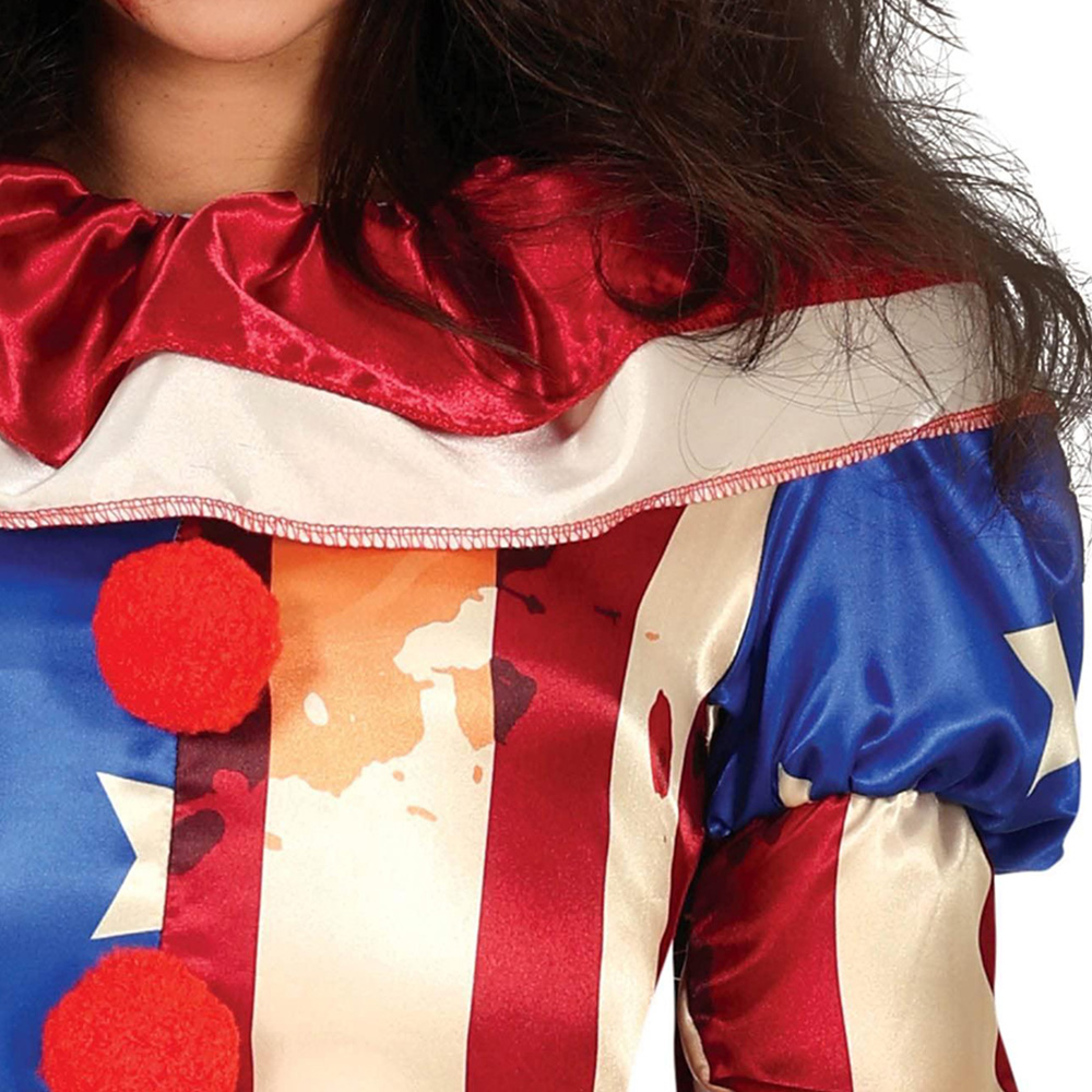 Fiestas Guirca Red and Blue Patriot Clown Halloween Costume Medium 38 to 40 Years Image 3