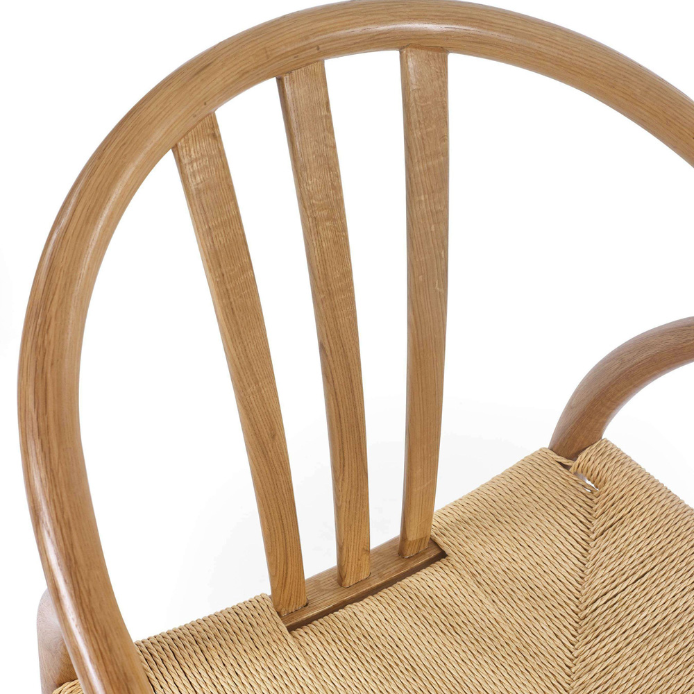 Julian Bowen Symi Set of 2 Natural Oak Dining Chair Image 6