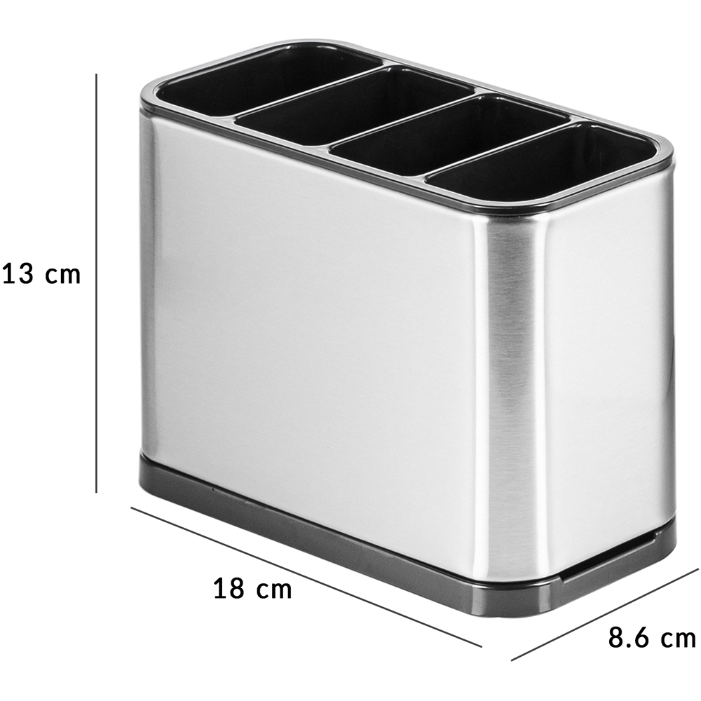 Innoteck Essentials 4 Compartment Stainless Steel Cutlery Holder Image 6