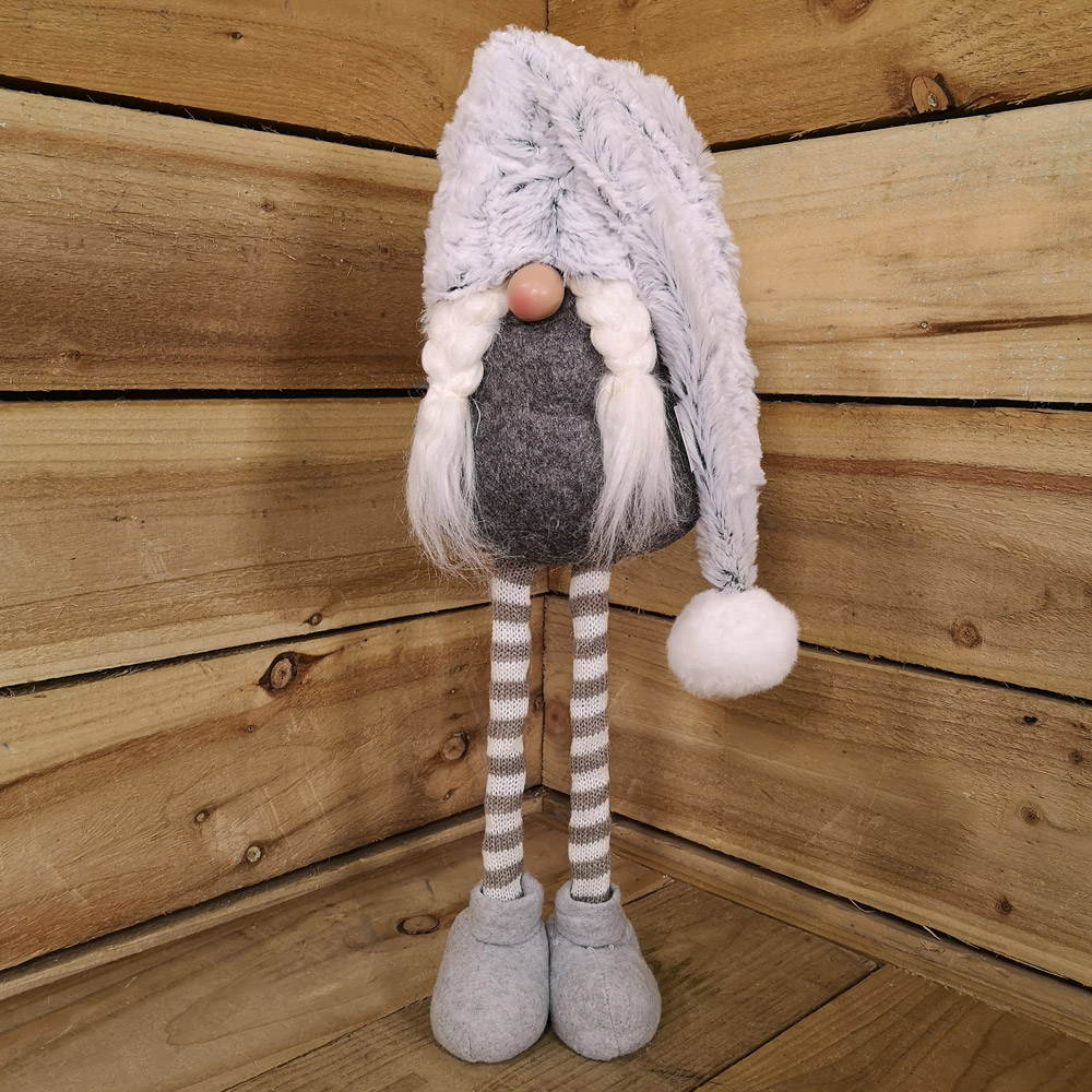 Samuel Alexander Grey Female Gonk Christmas Decoration with Extendable Legs 28cm Image 5