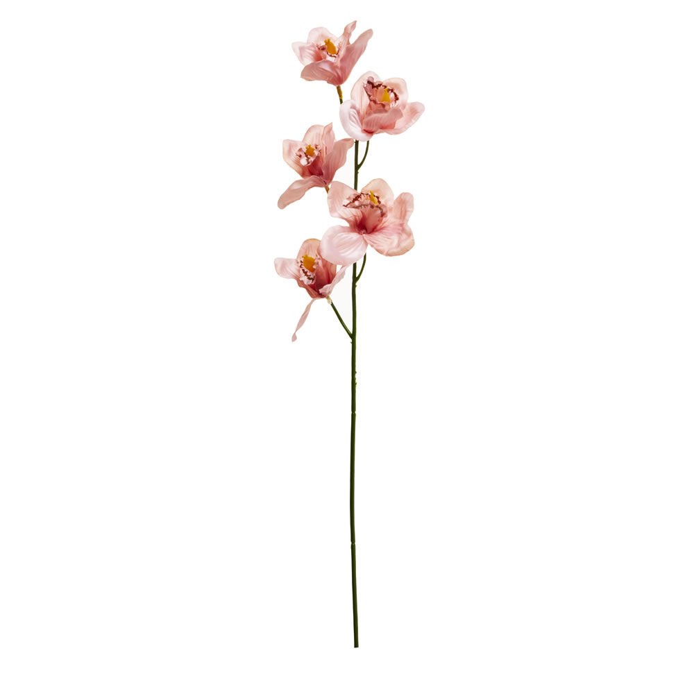 Wilko Dusky Pink Orchid Single Stem Artificial Flower Image