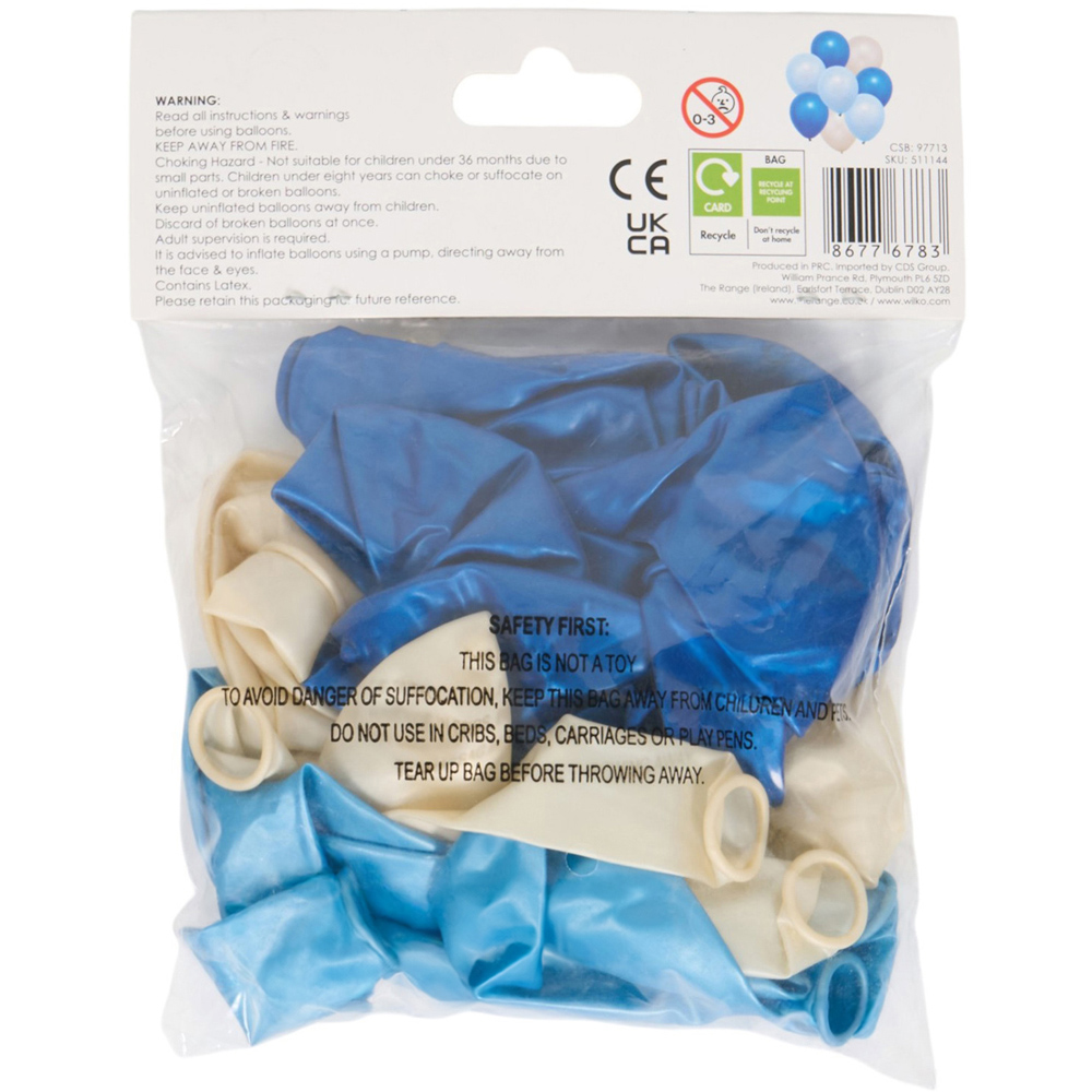 Pack of 25 Pearlised Pink or Blue Balloons Image 3