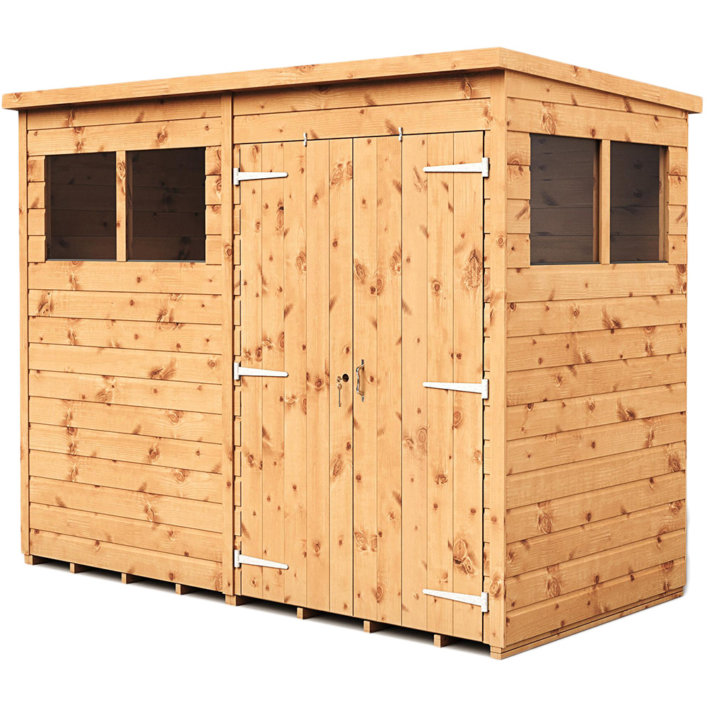 Empire Sheds 8 x 4ft Double Door Tongue and Groove Pent Garden Shed Image 1