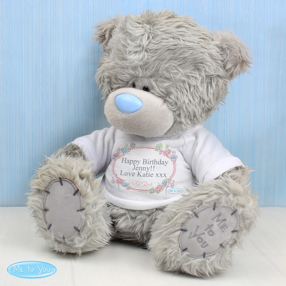 Personalised Memento Personalised Me To You Bear Floral Image 3