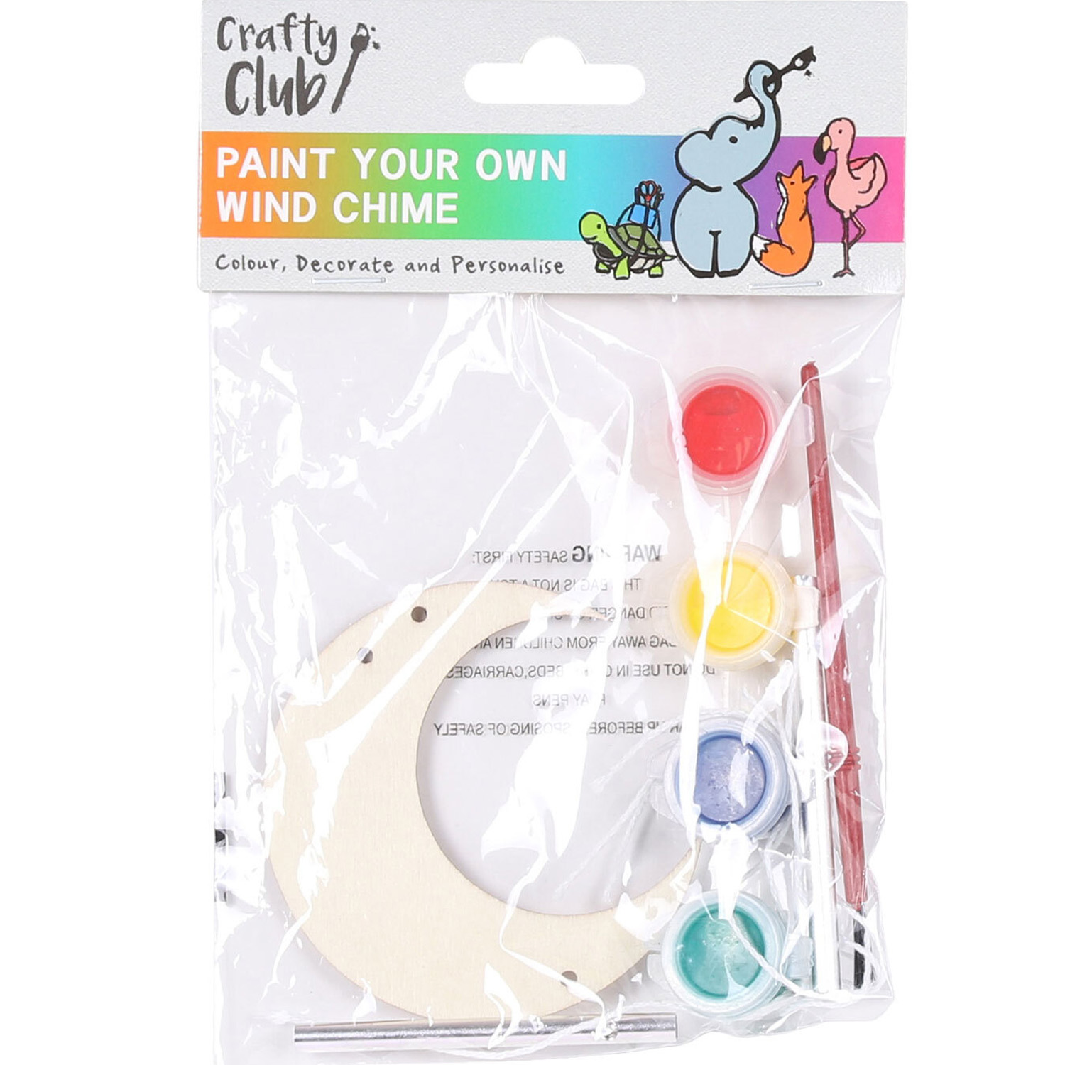 Single Crafty Club Paint Your Own Wind Chime Kit in Assorted styles Image 1