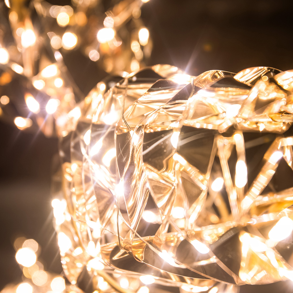 The Christmas Centre 600 Warm White LED Micro Lights Pre-Lit Gold Laser Lit Deer 80cm Image 4
