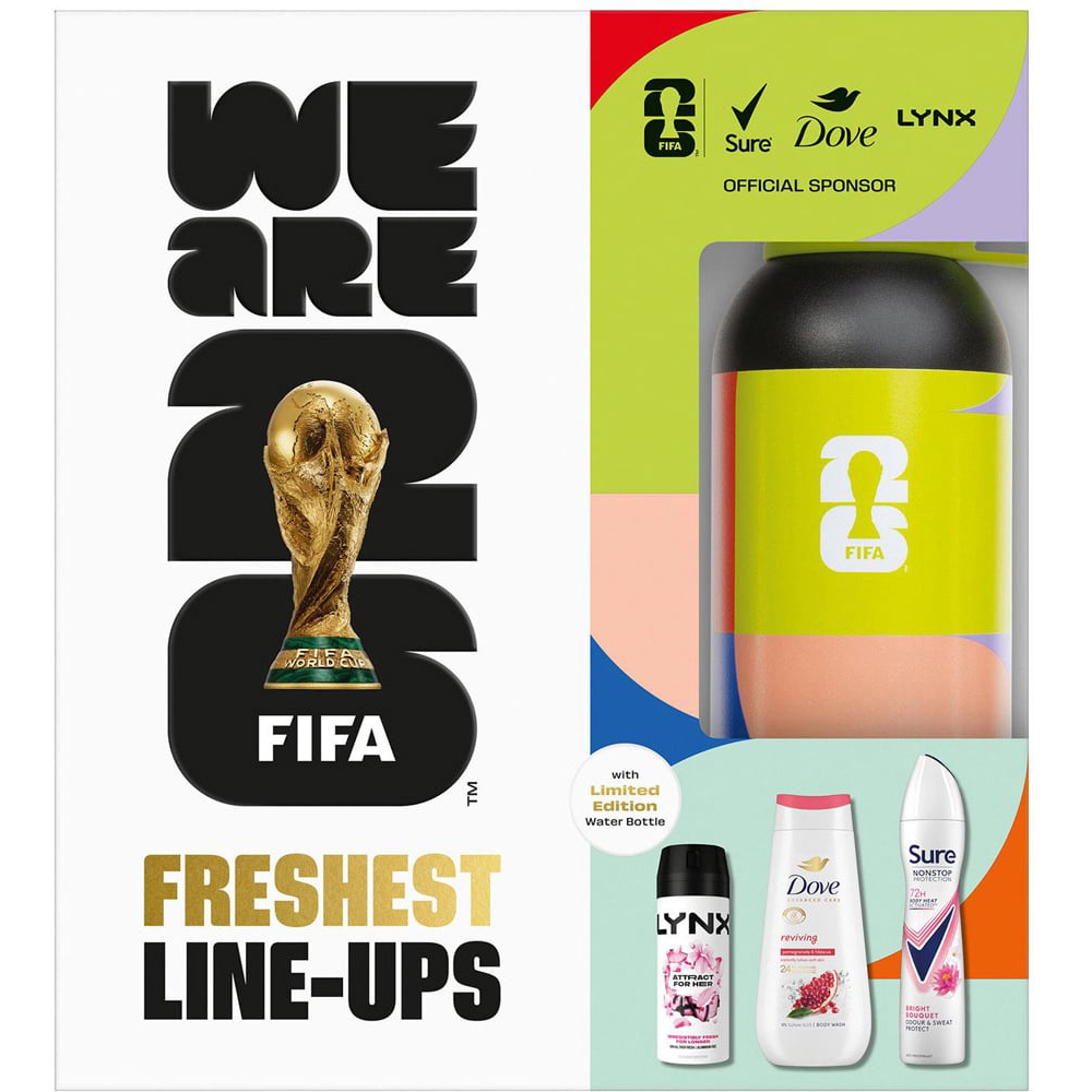 Sure FIFA Freshest Line-Ups Bodywash and Bodyspray with Water Bottle Gift Set for Her 4 Pack Image 6