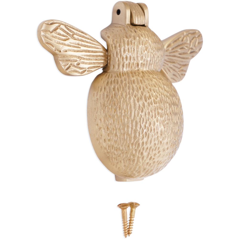 Spira Brass Satin Brass Bumble Bee Door Knocker Image 4