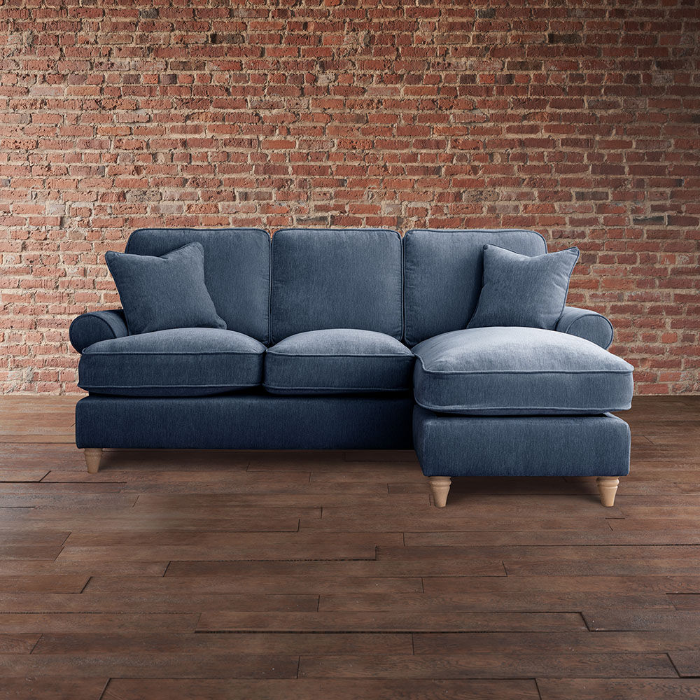 The Victoria 3 Seater Navy Right Hand Chaise Sofa Image 3