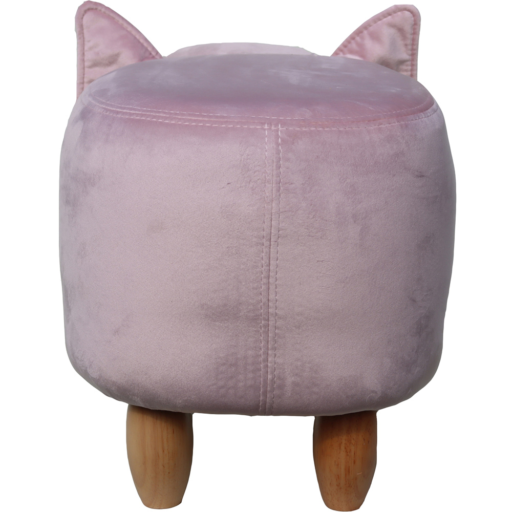 Gardeco Pinky The Pig Pink Velvet Footstool Image 5