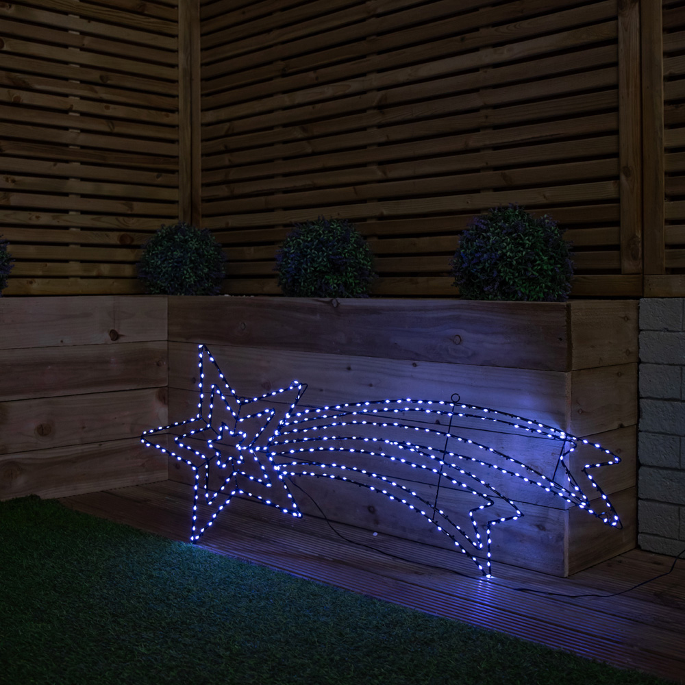 Samuel Alexander 373 Twinkling White LED Light-Up Shooting Star Christmas Decoration 49cm x 1.19m Image 6