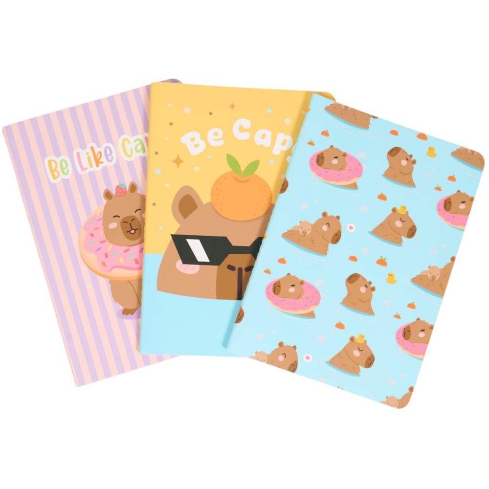 Pack of 3 Capybara Notebooks Image 1