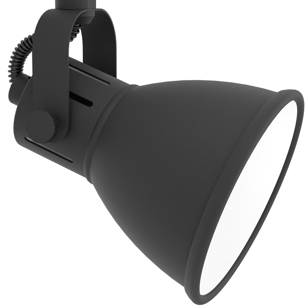 EGLO Seras 2 Steel Black Circular 3 Wall Spotlight Image 3