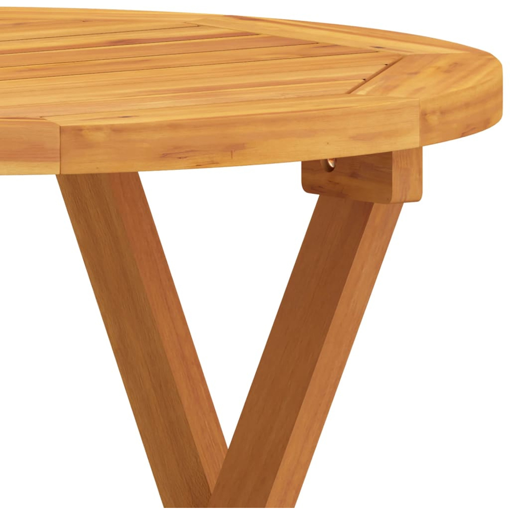 vidaXL 2 Seater Brown Solid Acacia Round Bistro Table Image 5