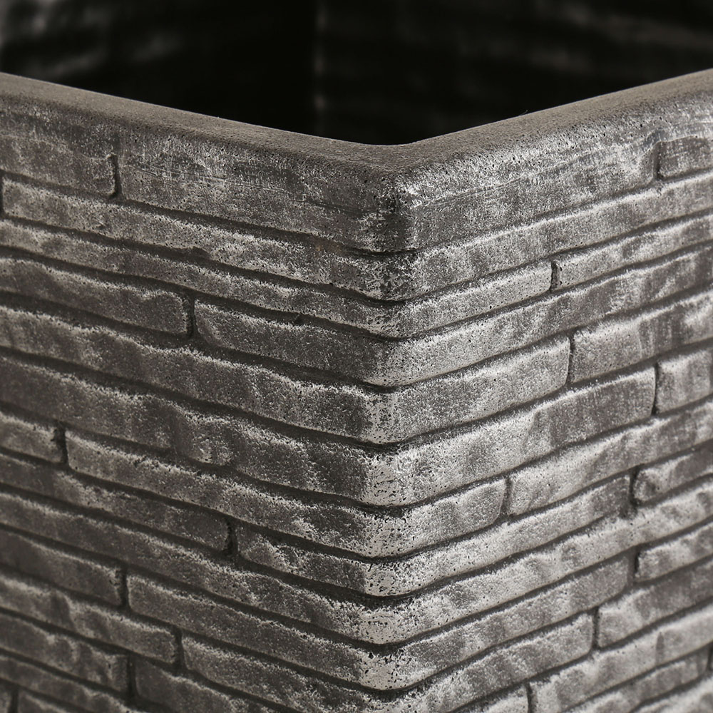 Charles Bentley Slate Tall Pewter Planters 2 Pack Image 5