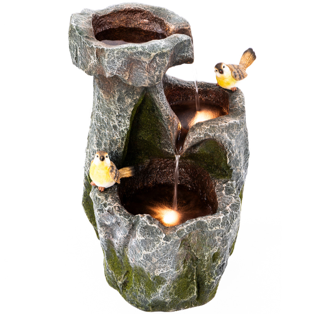 Garden Gear Cascading Rock with Birds Water Feature Image 1