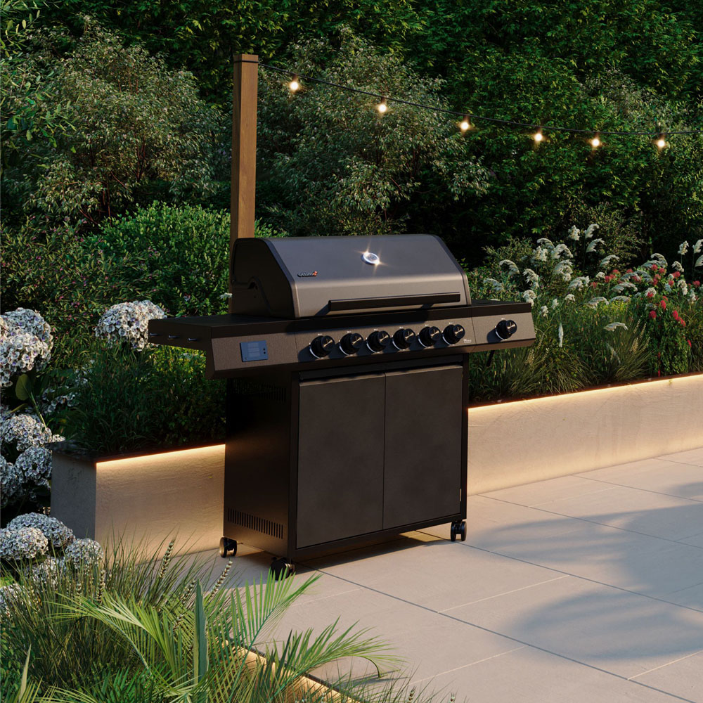 Ottimo Pro 455 6 Burner Matt Grey Gas BBQ with Side Burner and Storage Cabinet Image 2