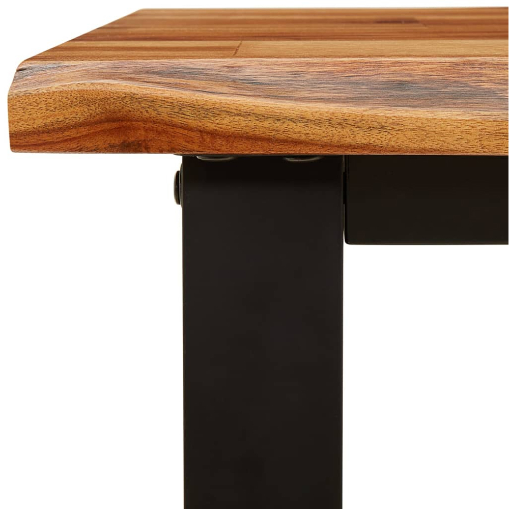 vidaXL 2 Seater Solid Acacia Wood Bench with Live Edge Image 8