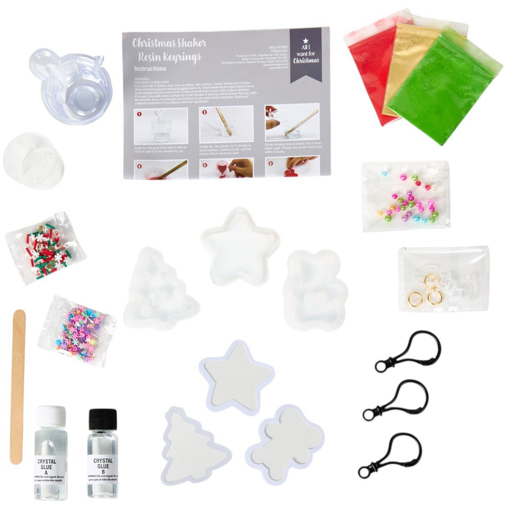Christmas Shaken Resin Keyrings Kit Image 3
