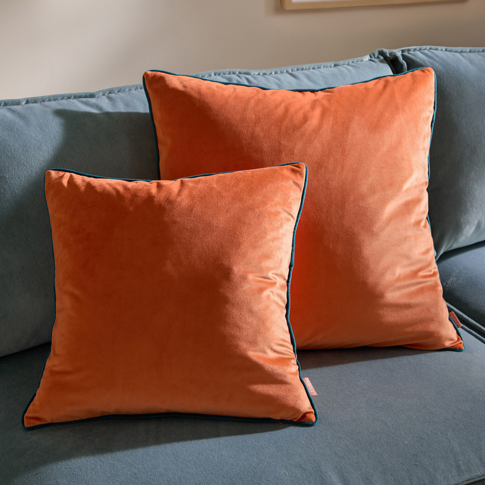 Furn Meridian Tiger and Teal Velvet Cushion 45 x 45cm Image 5