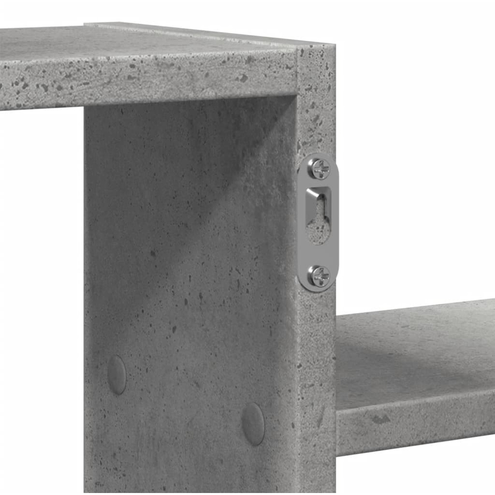 vidaXL 104 x 15 x 49cm Concrete Grey Wall Shelf Image 8