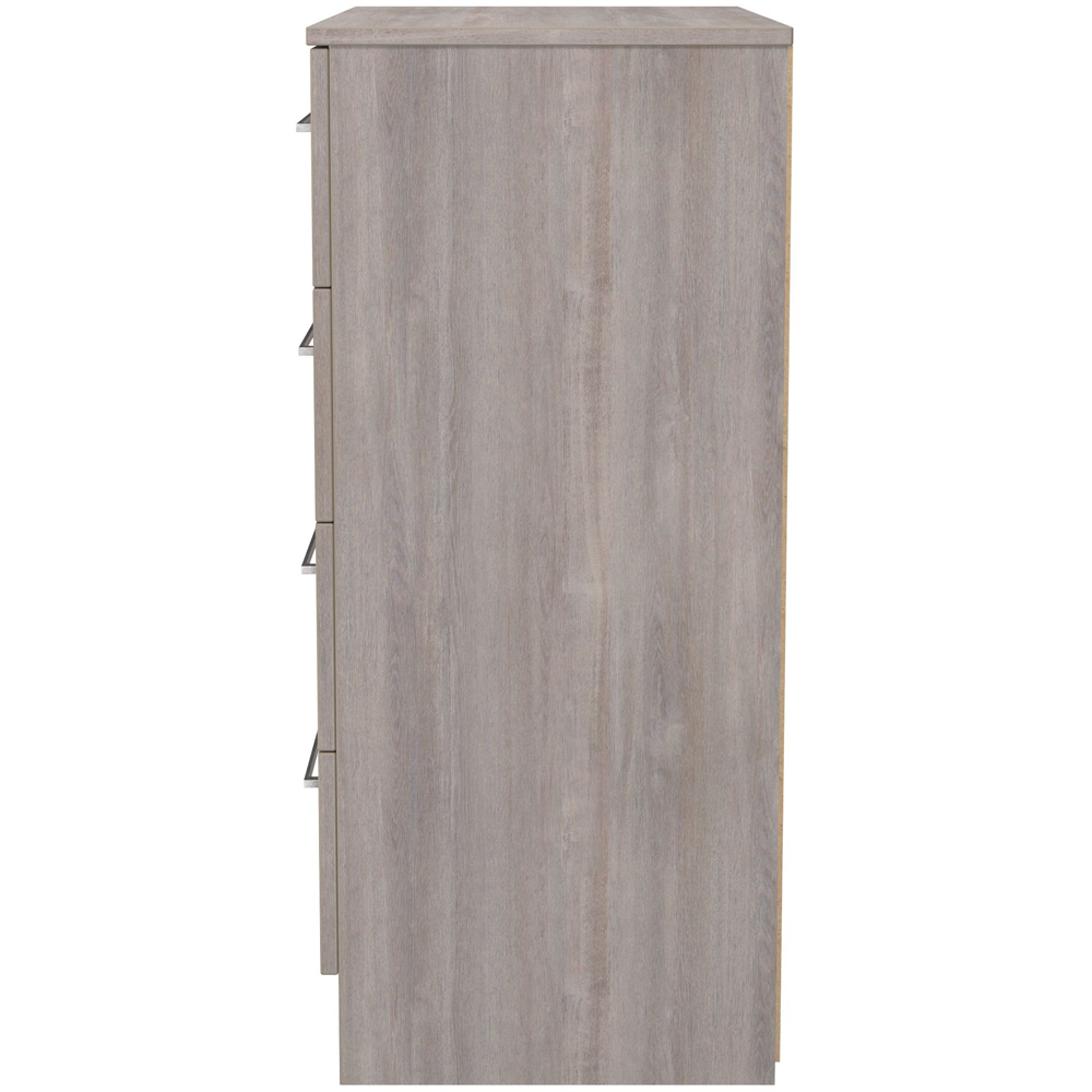Crowndale Worcester 4 Drawer Grey Oak Chest of Drawers Ready Assembled Image 4