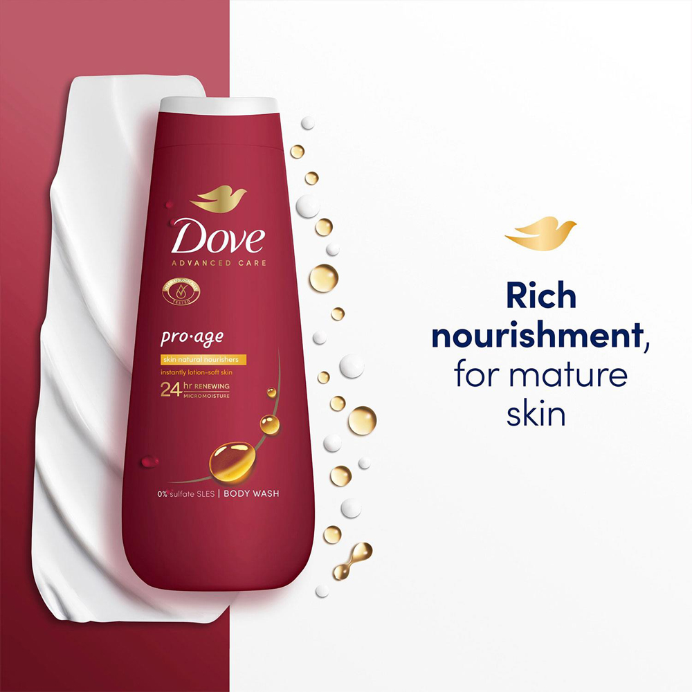 Dove Pro Age Advanced Care Body Wash 400ml 14 Pack Image 5