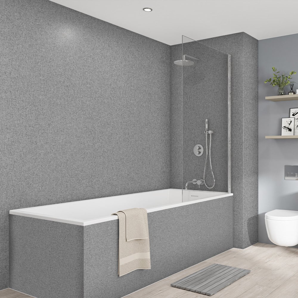Wetwall Elite Virgo Gris Tongue and Groove Shower Panel 2420 x 600mm Image 1