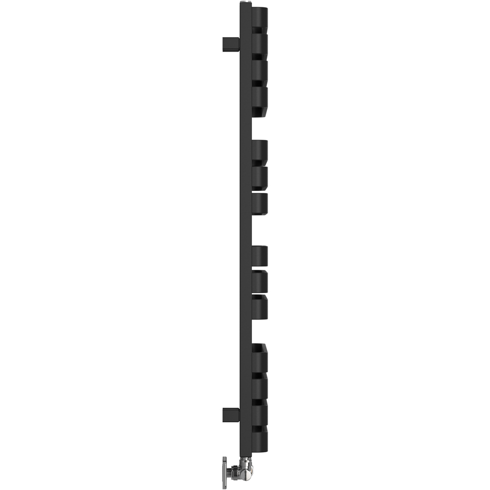 Terma Warp S Matt Black Heated Towel Rail 2605 BTU 1110 x 500mm Image 4