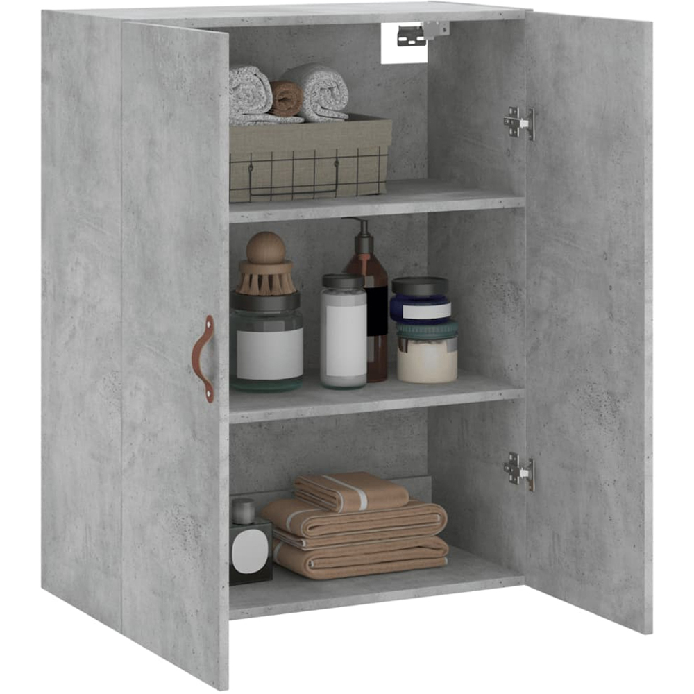 vidaXL 2 Door Concrete Grey Wall Mounted Cabinet Image 5