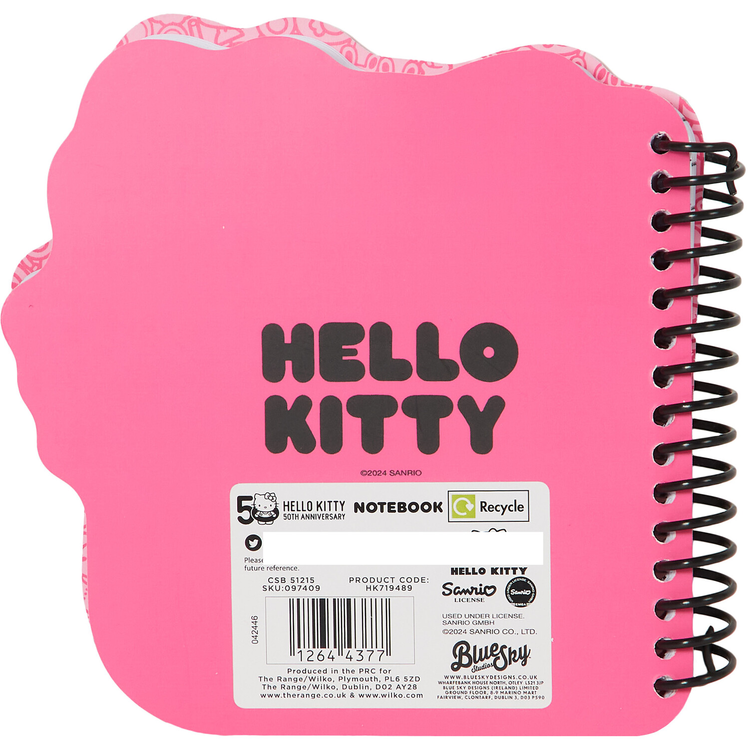 Hello Kitty Shaped Notebook - Pink Image 3