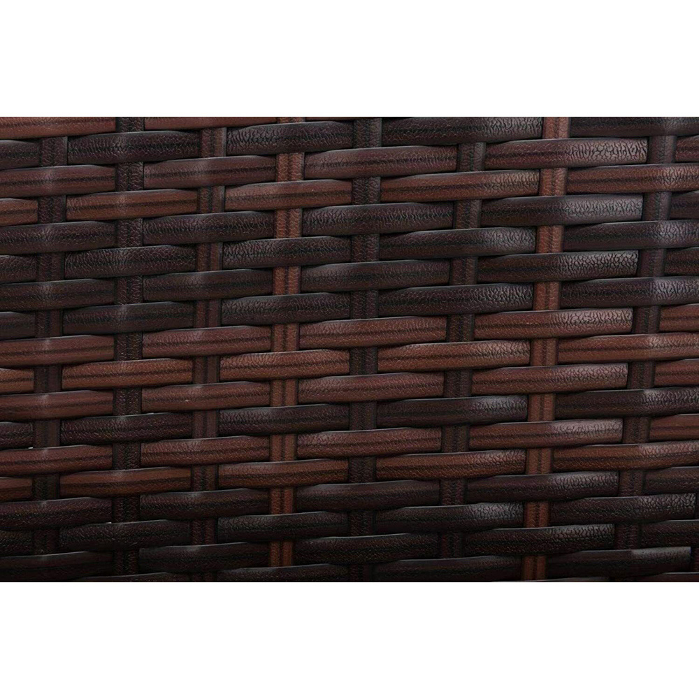 Roger 4 Seater Brown Rattan Outdoor Sofa Set with Table and Seat Cushions Image 6
