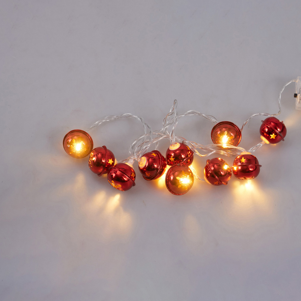 10 LED Christmas Bell String Lights Image 5