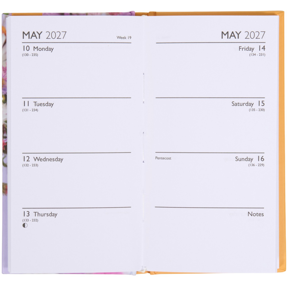 2027 Floral Slimline Pocket Diary Image 2