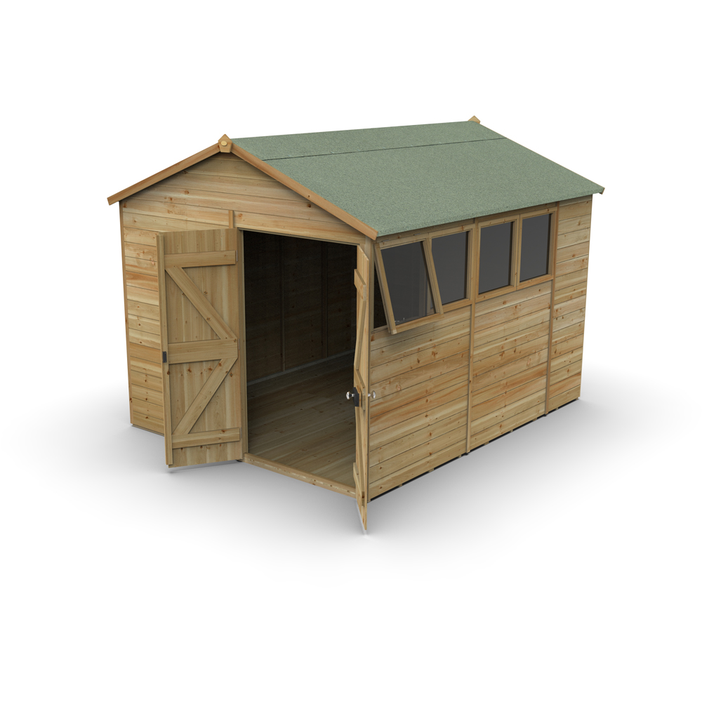 Forest Garden Timberdale 8 x 10ft Single Opening Apex Shed Image 3
