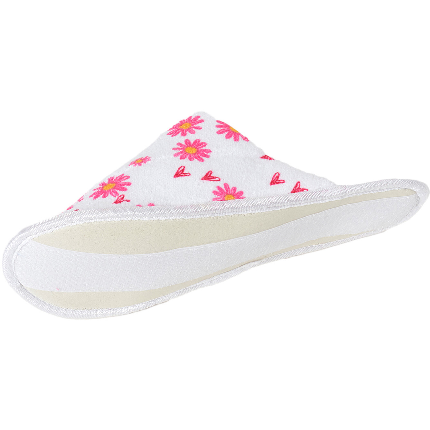 Daisy Pink Chenille Cleaning Slippers Image 4