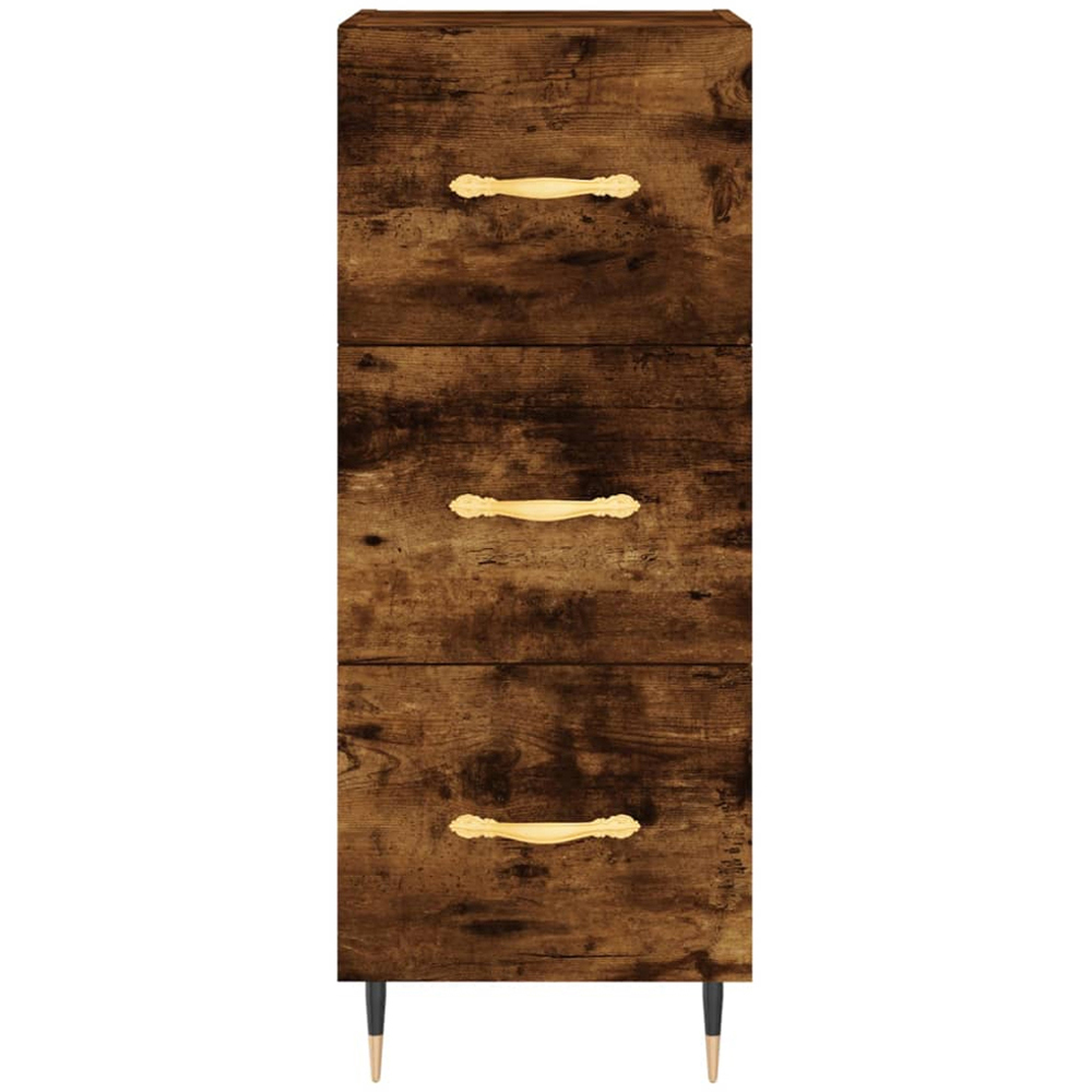 vidaXL 3 Drawer Smoked Oak Sideboard Image 6