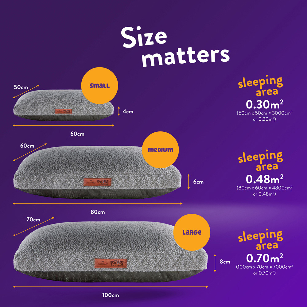 Slumberdown Medium Light Grey Sherpa Pet Bed Image 8